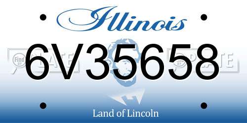 6V35658 Illinois License Plate