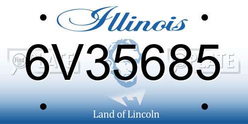 6V35685 Illinois License Plate