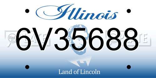 6V35688 Illinois License Plate