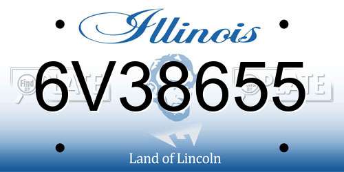 6V38655 Illinois License Plate