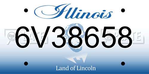 6V38658 Illinois License Plate