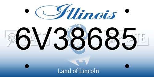 6V38685 Illinois License Plate