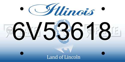 6V53618 Illinois License Plate