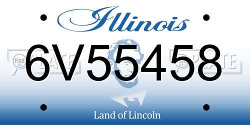6V55458 Illinois License Plate