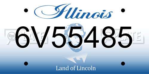 6V55485 Illinois License Plate