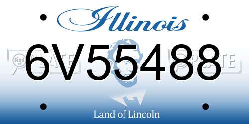 6V55488 Illinois License Plate
