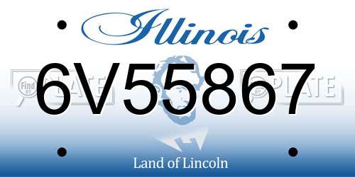 6V55867 Illinois License Plate