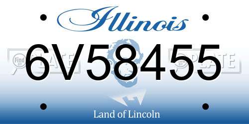 6V58455 Illinois License Plate