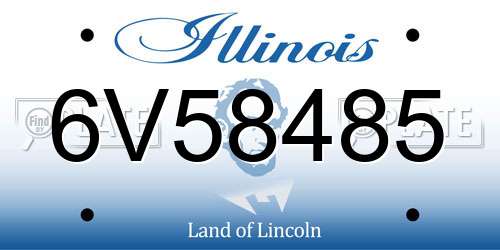 6V58485 Illinois License Plate