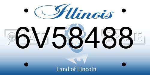 6V58488 Illinois License Plate