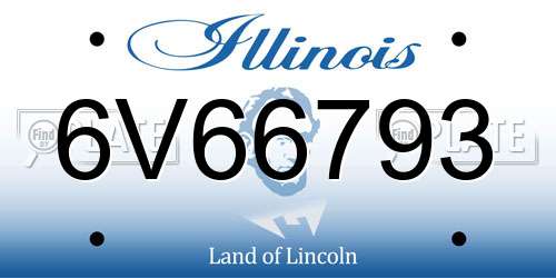 6V66793 Illinois License Plate