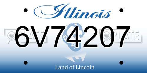 6V74207 Illinois License Plate