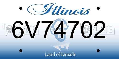 6V74702 Illinois License Plate