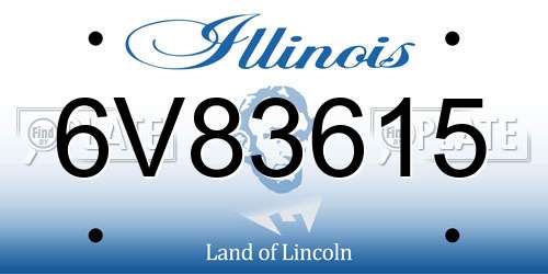 6V83615 Illinois License Plate