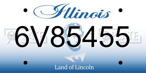 6V85455 Illinois License Plate