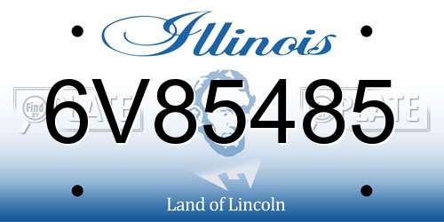 6V85485 Illinois License Plate