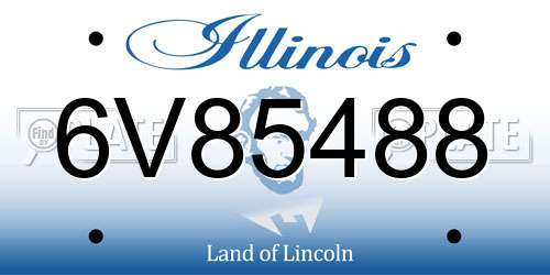 6V85488 Illinois License Plate