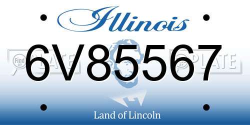 6V85567 Illinois License Plate