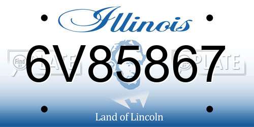 6V85867 Illinois License Plate