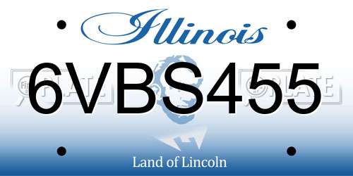 6VBS455 Illinois License Plate