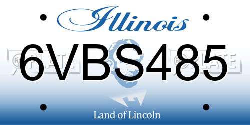 6VBS485 Illinois License Plate