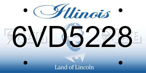 6VD5228 Illinois License Plate