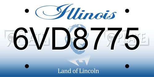 6VD8775 Illinois License Plate