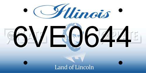 6VE0644 Illinois License Plate
