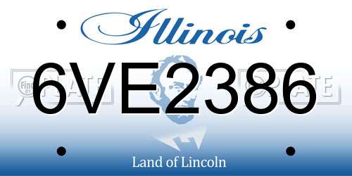 6VE2386 Illinois License Plate