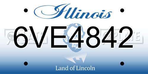 6VE4842 Illinois License Plate