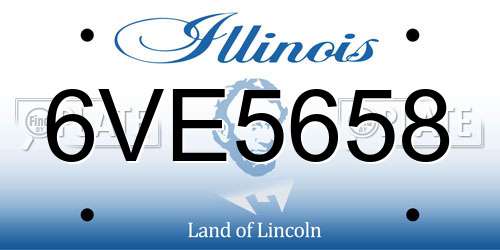 6VE5658 Illinois License Plate