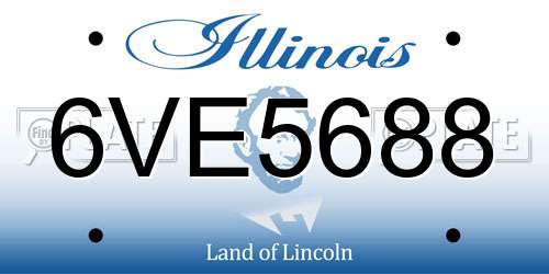 6VE5688 Illinois License Plate