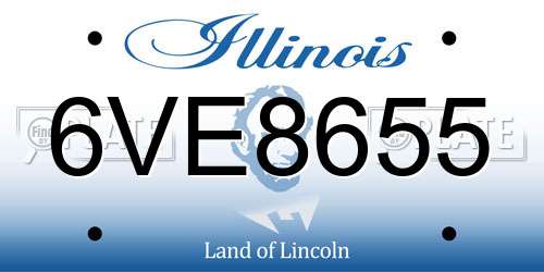 6VE8655 Illinois License Plate