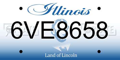 6VE8658 Illinois License Plate