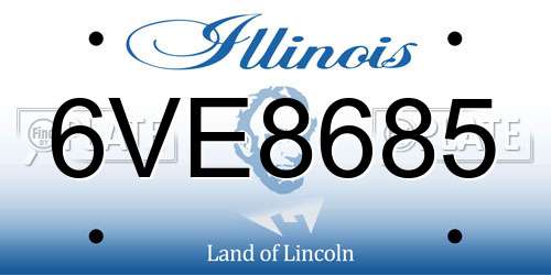 6VE8685 Illinois License Plate