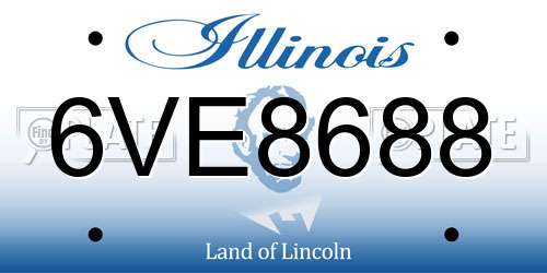 6VE8688 Illinois License Plate