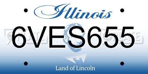 6VES655 Illinois License Plate