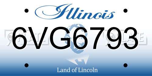 6VG6793 Illinois License Plate
