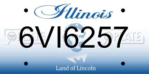 6VI6257 Illinois License Plate