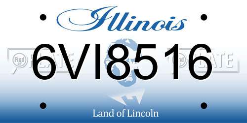 6VI8516 Illinois License Plate