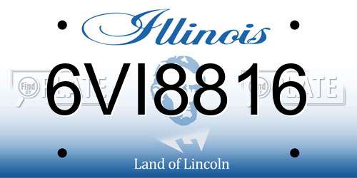 6VI8816 Illinois License Plate