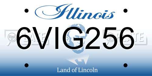 6VIG256 Illinois License Plate