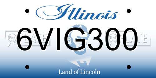 6VIG300 Illinois License Plate