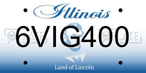 6VIG400 Illinois License Plate
