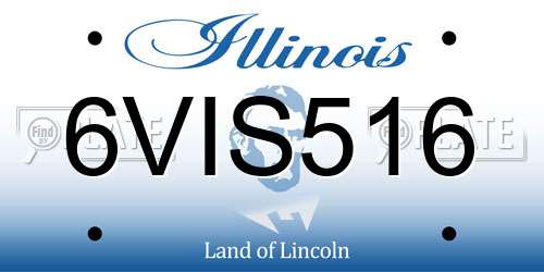 6VIS516 Illinois License Plate