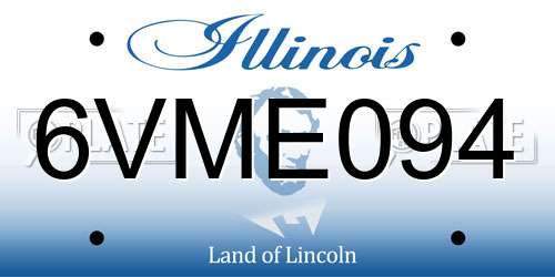 6VME094 Illinois License Plate