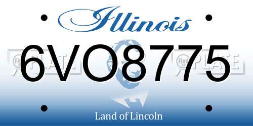 6VO8775 Illinois License Plate