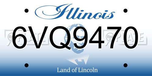 6VQ9470 Illinois License Plate