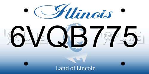 6VQB775 Illinois License Plate