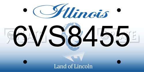6VS8455 Illinois License Plate